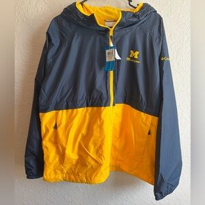 NWT Michigan Wolverines COLUMBIA Spark Valley Fleece Lined Jacket - Womens XL 🔥